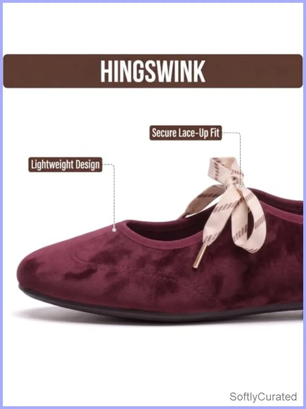 Women's Velvet Bow Ballet Flats Mary Jane Memory Foam Round Toe Slip On